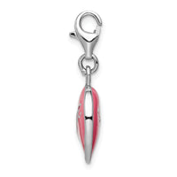 Pink Love Heart 3-D Clipable Charm