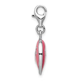Pink Love Heart 3-D Clipable Charm