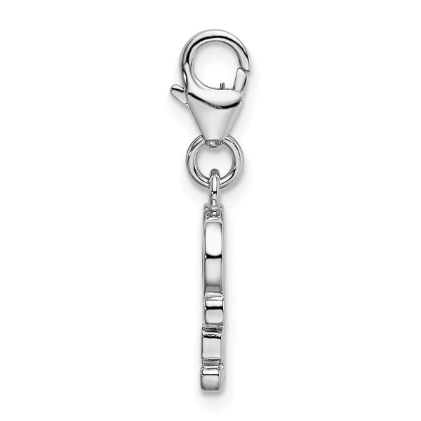 14k White Gold Football Player Pendant