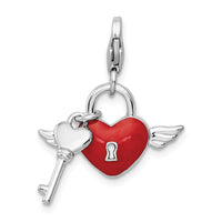 Sterling Silver Dangling CZ Heart Bracelet