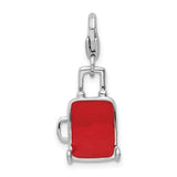 SS RH Enameled Canadian Flag Suitcase Lobster Clasp Charm