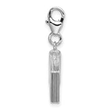 Amore La Vita SS RH Enameled 3D Passport Lobster Clasp Charm QCC1200