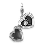 Sterling Silver Lavender CZ Heart Bracelet