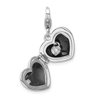 Sterling Silver Lavender CZ Heart Bracelet
