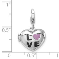 Sterling Silver Lavender CZ Heart Bracelet
