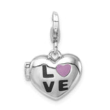Sterling Silver Lavender CZ Heart Bracelet