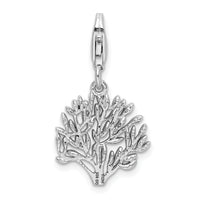 SS RH Polished Tree with Lobster Clasp Charm