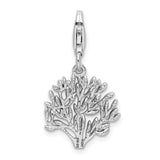 SS RH Polished Tree with Lobster Clasp Charm