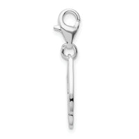 925 Sterling Silver with CZ Music Note Lobster Clasp Charm