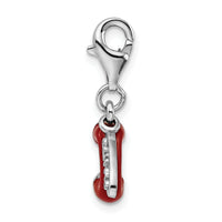 Sterling Silver RH Enameled Call ME 3D Phone Lobster Clasp Charm