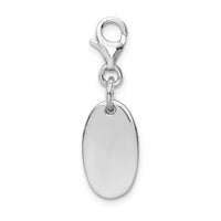 Amore La Vita Sterling Silver Rhodium-plated Polished Follow Your Heart Charm with Fancy Lobster Clasp QCC1225