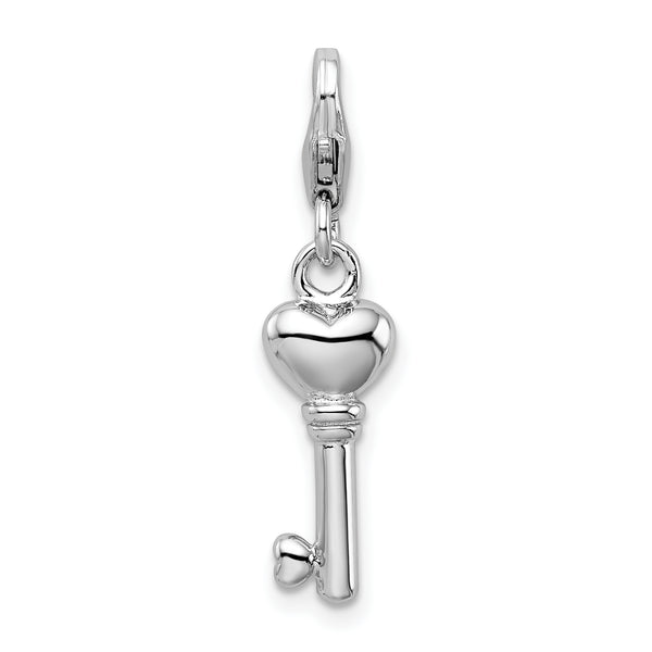 Heart Key 3-D Clipable Charm