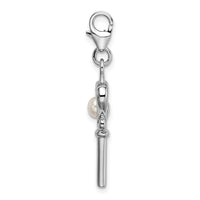 Key with Pearl Clipable Charm