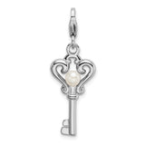 Key with Pearl Clipable Charm
