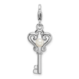 Key with Pearl Clipable Charm