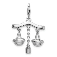 Scales of Justice 3-D Clipable Charm