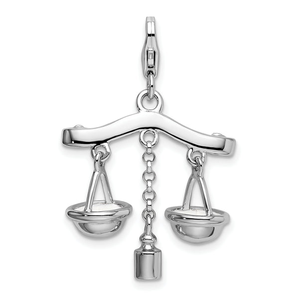 Scales of Justice 3-D Clipable Charm