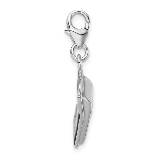 Sterling Silver 3-D Enameled Calculator with Lobster Clasp Charm