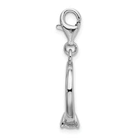 Cubic Zirconia Ring Charm in Sterling Silver