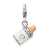 Enameled Baby Bottle 3-D Clipable Charm