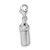 Sterling Silver Baby Bottle W/Lobster Claw Clasp Clasp Charm Charms