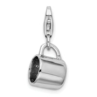 Sterling Silver Baby Cup W/Lobster Claw Clasp Clasp Charm Charms