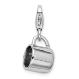 Sterling Silver Baby Cup W/Lobster Claw Clasp Clasp Charm Charms
