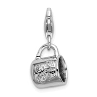 Sterling Silver Baby Cup W/Lobster Claw Clasp Clasp Charm Charms