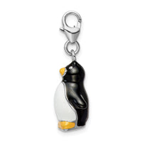 Enameled Penguin 3-D Clipable Charm