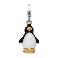 Enameled Penguin 3-D Clipable Charm