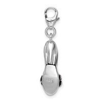 925 Sterling Silver 3-D Enameled High Heel with Lobster Clasp Charm