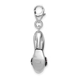 925 Sterling Silver 3-D Enameled High Heel with Lobster Clasp Charm