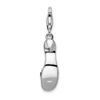 Sterling Silver Amore La Vita Rhod-pl Enameled Marcasite Shoe Charm