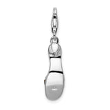 Sterling Silver Amore La Vita Rhod-pl Enameled Marcasite Shoe Charm