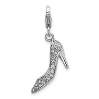 Amore LaVita 3-D Swarovski Crystal and Enameled High Heel Lobster Clasp for Charm Bracelet