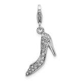Amore LaVita 3-D Swarovski Crystal and Enameled High Heel Lobster Clasp for Charm Bracelet