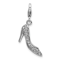 Amore LaVita 3-D Swarovski Crystal and Enameled High Heel Lobster Clasp for Charm Bracelet
