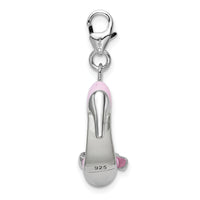 Pink High Heel 3-D Clipable Charm