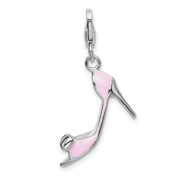 Pink High Heel 3-D Clipable Charm