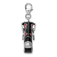 Black and Red Cowboy Boot 3-D Clipable Charm