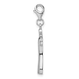 Sterling Silver Dress On Hanger W/Lobster Claw Clasp Clasp Charm Charms