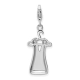 Sterling Silver Dress On Hanger W/Lobster Claw Clasp Clasp Charm Charms