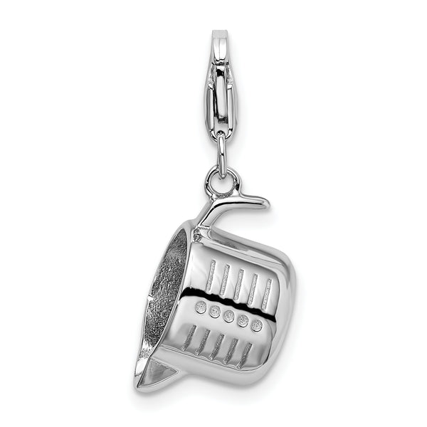 Sterling Silver Polished Measuring Cup w/Lobster Clasp Charm