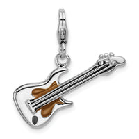 Enameled Guitar 3-D Clipable Charm