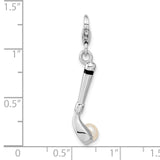 Adornica Diamonds Amore LaVita Sterling Silver FW Cultured Pearl Golf Club with Lobster Charm
