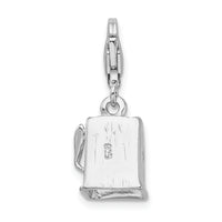 Goldia Sterling Silver 3-d Polished Slot Machine W/Lobster Clasp Charm