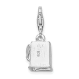 Goldia Sterling Silver 3-d Polished Slot Machine W/Lobster Clasp Charm