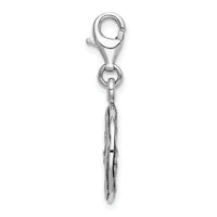 925 Sterling Silver 3-D Yellow Enamel Lemon Wedge with Lobster Clasp Charm