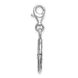 925 Sterling Silver 3-D Yellow Enamel Lemon Wedge with Lobster Clasp Charm