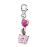 Pink Potted Tulip 3-D Clipable Charm